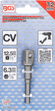 Adapter för borrmaskiner | Yttre sexkant 6,3 mm (1/4") / Yttre fyrkant 12,5 mm (1/2"). BGS 9685-3
