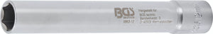 Hylsa Sexkant, extra djup | Inre fyrkant 10 mm (3/8") | 12 mm. BGS 9863-12