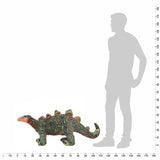 Stående leksak stegosaurus plysch grön och orange XXL