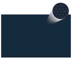 Värmeduk för pool PE 260x160 cm svart och blå