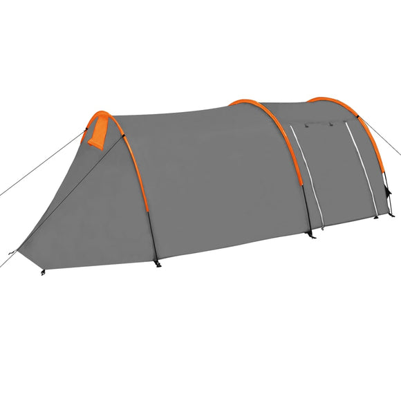 Tält för 4 personer grå och orange