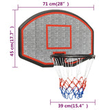 Basketkorg svart 71x45x2 cm polyeten