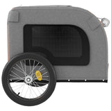 Hundcykelvagn orange och grå oxfordtyg och järn