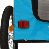 Cykelvagn för djur blå och grå oxfordtyg och järn
