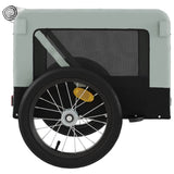 Cykelvagn för djur grå och svart oxfordtyg och järn