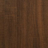 Vägghylla 3 hyllor brun ek 60x21x78,5 cm konstruerat trä