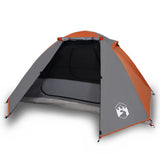 Campingtält 2 Personer grå & orange 224x248x118 cm 185T taft
